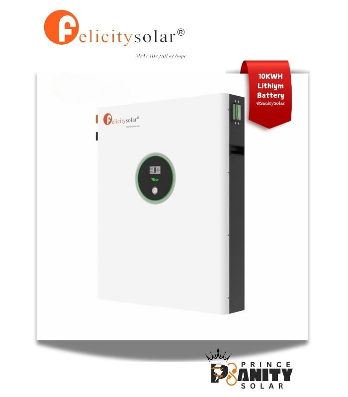 Prince Sanity Solar - Affordable 10kWH Lithium Felicity Solar Batteries at the lowest wholesale price in Nigeria with nationwide delivery.