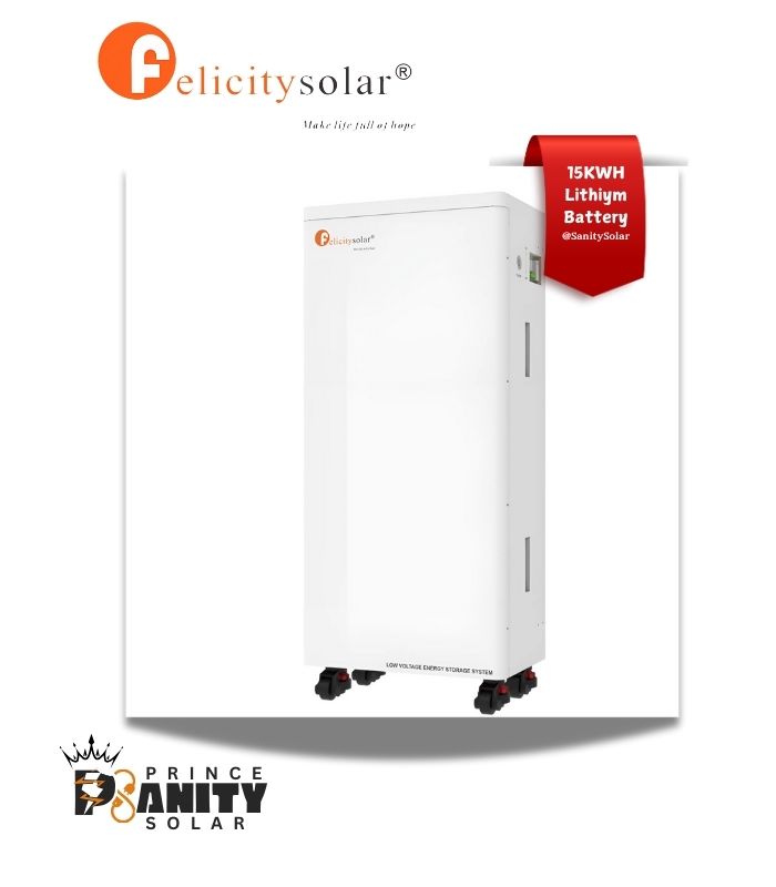 Prince Sanity Solar - Affordable 15kWH Lithium Felicity Solar Batteries at the lowest wholesale price in Nigeria with nationwide delivery.