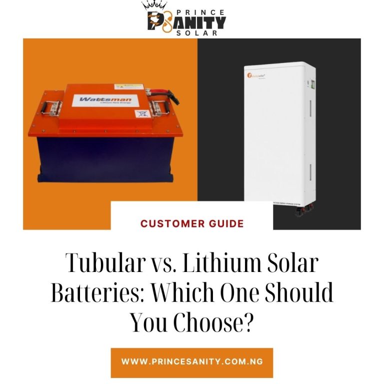Prince Sanity Solar - Tubular vs. Lithium Solar Batteries Which One Should You Choose