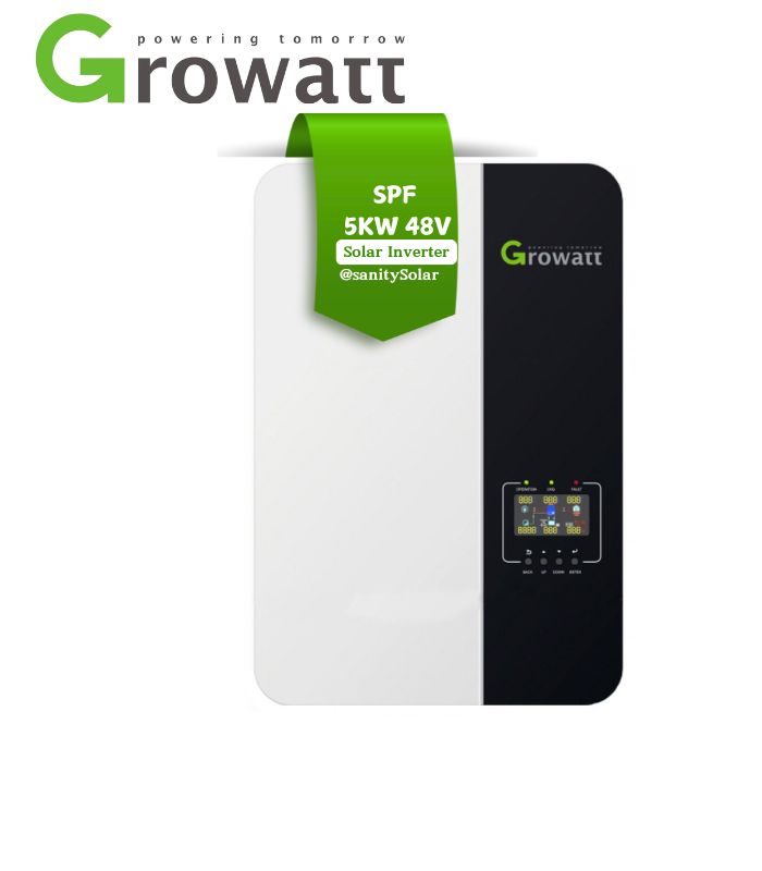 Most Affordable 5kVA 48V (SPF 5000 ES) Growatt Solar Inverter at Prince Sanity Solar - Nationwide Delivery