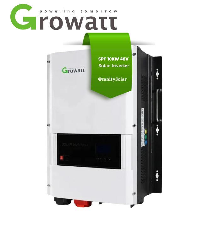 Most Affordable Most Affordable Growatt 10kVA 48V SPF 10KT HVM Compact Hybrid Inverter at Prince Sanity Solar - Nationwide Delivery