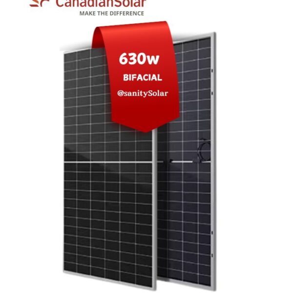 Prince Prince Sanity Solar - Most Affordable 630W Bifacial Canadian Solar Panel in Nigeria with nationwide delivery with flexible payment plans