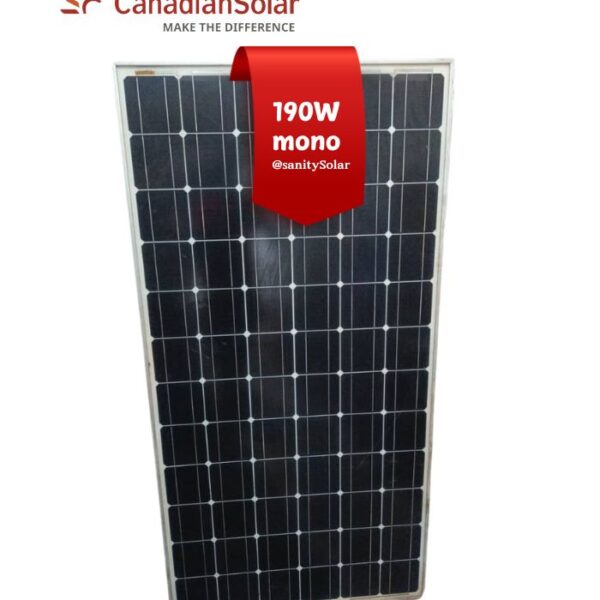 Prince Sanity Solar - Most Affordable 190W Mono Canadian Solar Panel in Nigeria with nationwide delivery
