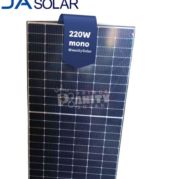 Most Affordable 220W Mono JA Solar Panels in Nigeria at Prince Sanity Solar with Nationwide Delivery and flexible payment plans