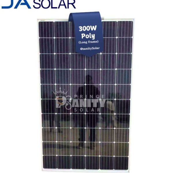 Most Affordable 300W Poly (Long Frame) JA Solar Panels in Nigeria at Prince Sanity Solar with Nationwide Delivery and flexible payment plans