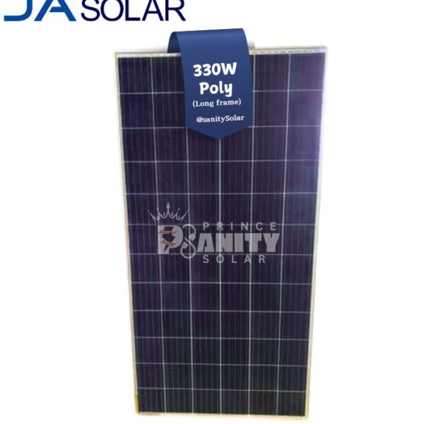 Most Affordable 330W Poly (Long Frame) JA Solar Panels in Nigeria at Prince Sanity Solar with Nationwide Delivery and flexible payment plans