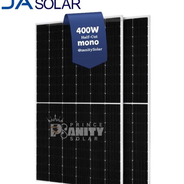 Most Affordable 400W HC Mono JA Solar Panels in Nigeria at Prince Sanity Solar with Nationwide Delivery and flexible payment plans