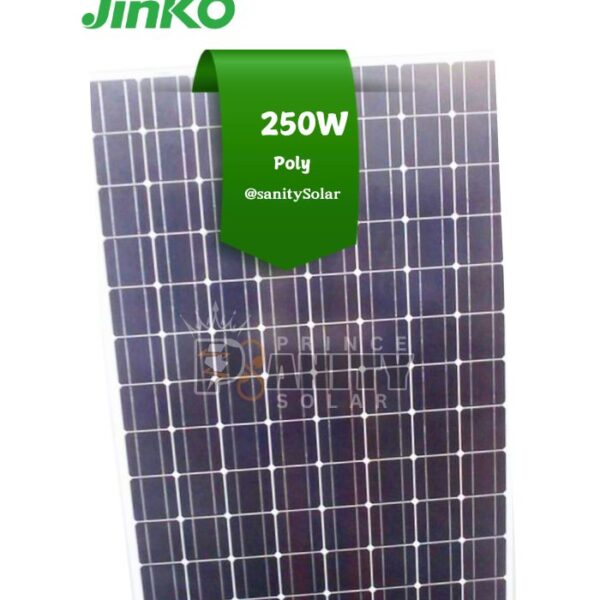 Prince Sanity Solar - Most Affordable 250W Poly Jinko Solar Panel in Nigeria with nationwide delivery with flexible payment plans